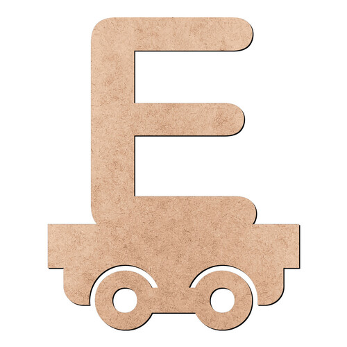 Recorte Letra E Trenzinho / MDF 3mm