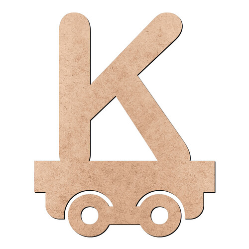 Recorte Letra K Trenzinho / MDF 3mm