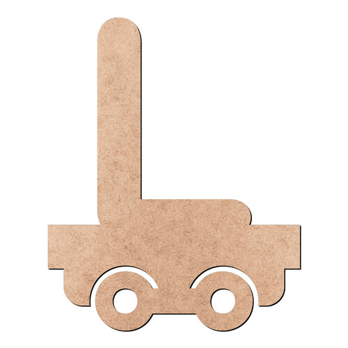 Recorte Letra L Trenzinho / MDF 3mm