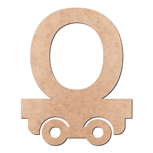 Recorte Letra O Trenzinho / MDF 3mm