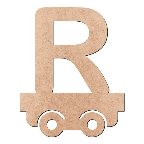 Recorte Letra R Trenzinho / MDF 3mm