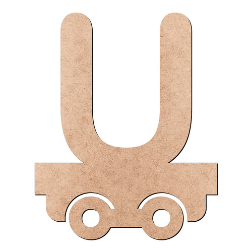 Recorte Letra U Trenzinho / MDF 3mm