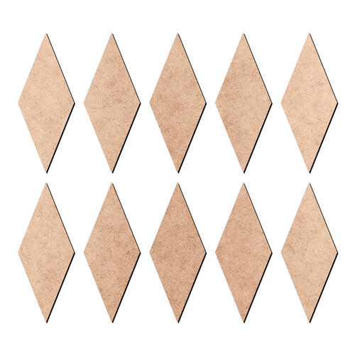 Recorte Kit 10 Adornos Losango Mandala / MDF 3mm