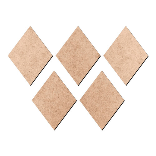 Recorte Kit 5 Adornos Losango Mandala / MDF 3mm