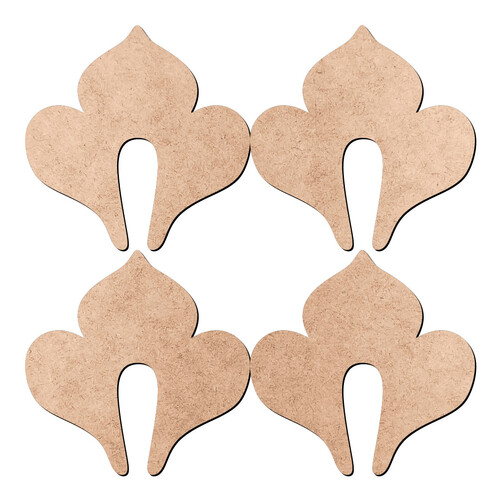 Recorte Kit 4 Adornos Mandala / MDF 3mm