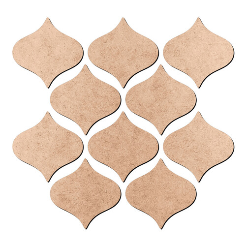 Recorte Kit 10 Adornos Mandala / MDF 3mm