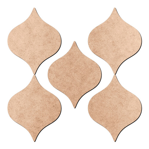 Recorte Kit 5 Adornos Mandala / MDF 3mm
