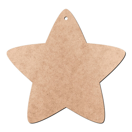 Recorte Estrela Furinho / MDF 3mm