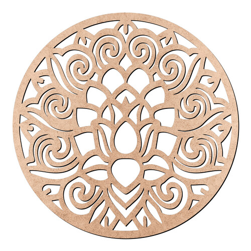 Recorte Mandala Lótus Arabescos / MDF 3mm