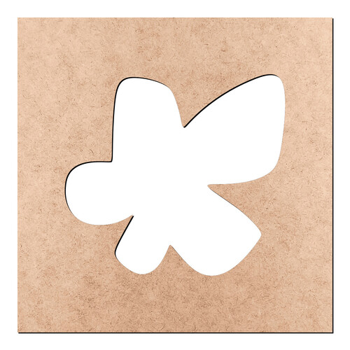 Recorte Quadrado Vazado Flor / MDF 3mm