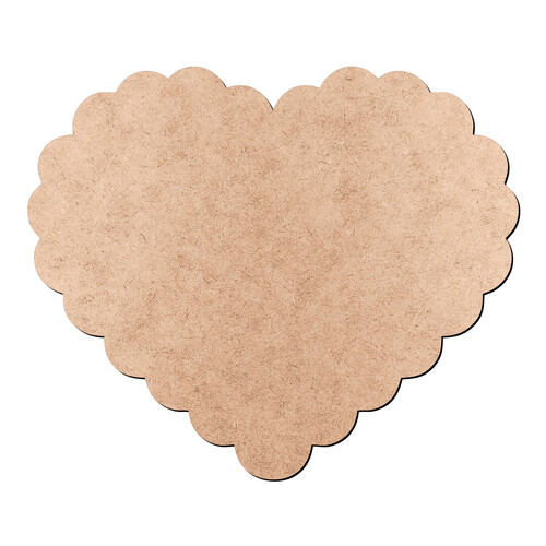 Recorte Coração Nuvem / MDF 3mm