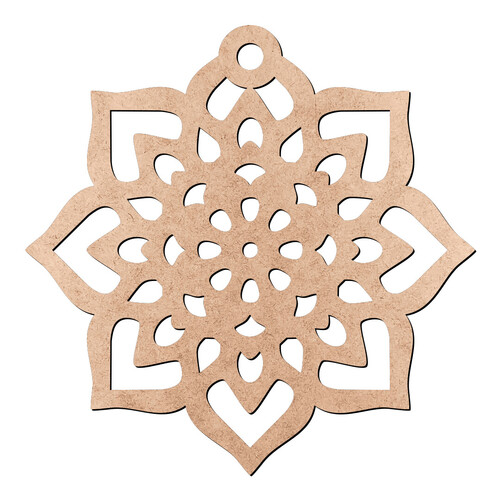 Recorte Mandala Flor Furinho / MDF 3mm