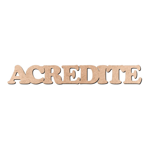 Recorte ACREDITE Cooper Black / MDF 3mm