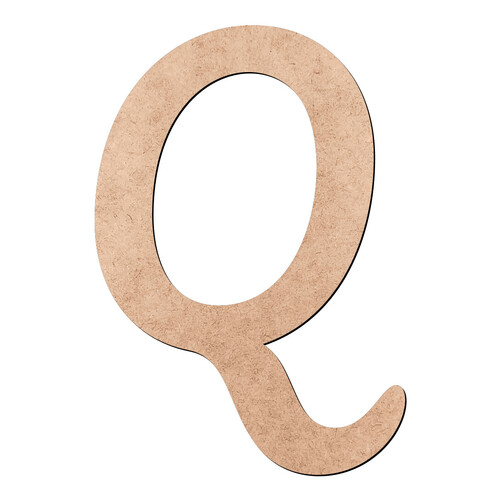 Recorte Letra Q Pacífico / MDF 3mm