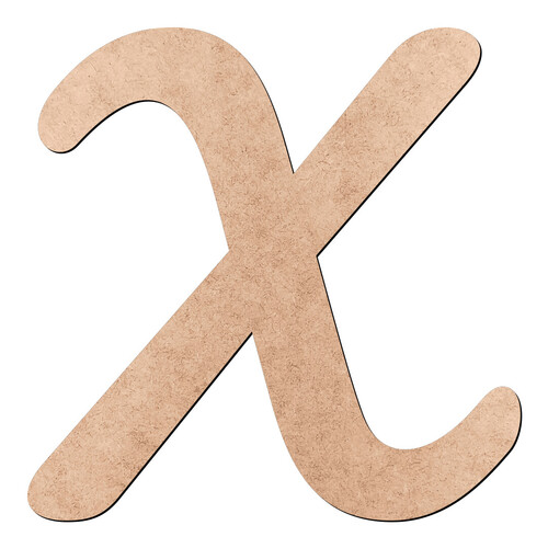 Recorte Letra X Pacífico / MDF 3mm