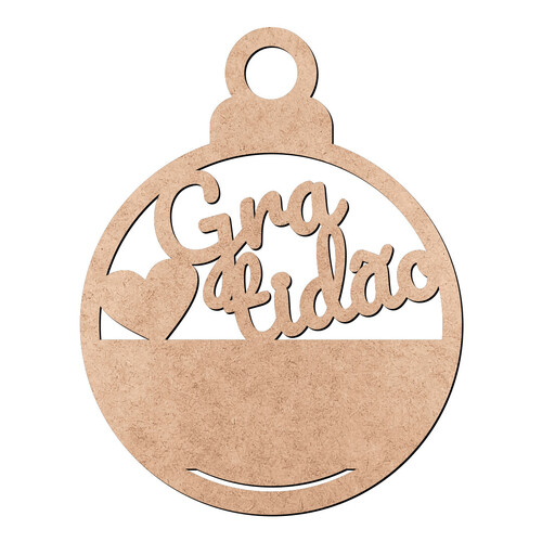 Recorte Enfeite Gratidão / MDF 3mm