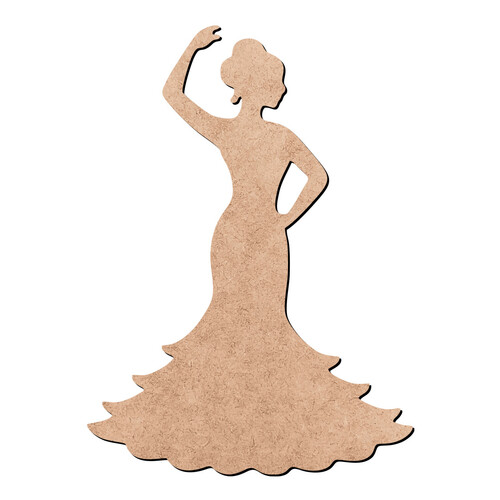 Recorte Dançarina Flamenco / MDF 3mm