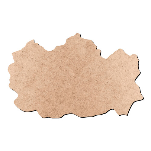 Recorte Placa Lisa Borda Irregular / MDF 3mm