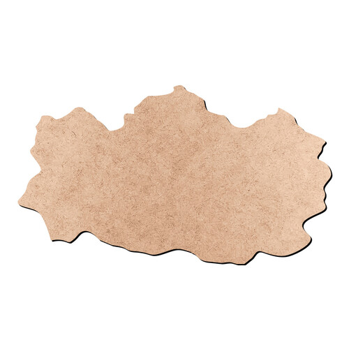 Recorte Placa Lisa Borda Irregular / MDF 3mm