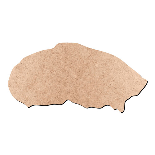 Recorte Placa Lisa Borda Irregular / MDF 3mm