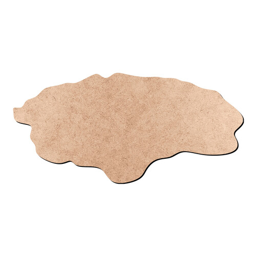 Recorte Placa Lisa Borda Irregular / MDF 3mm