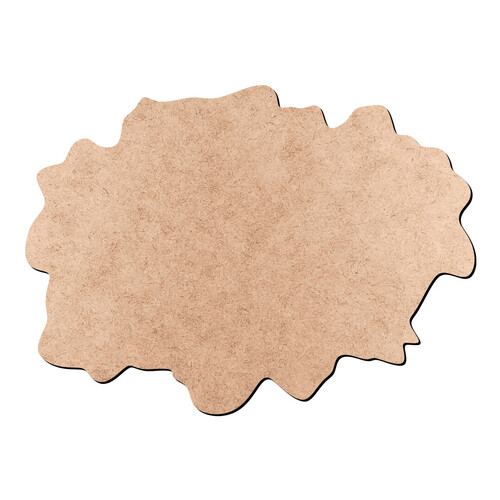 Recorte Placa Lisa Borda Irregular / MDF 3mm