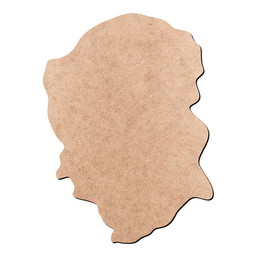 Recorte Placa Lisa Borda Irregular / MDF 3mm