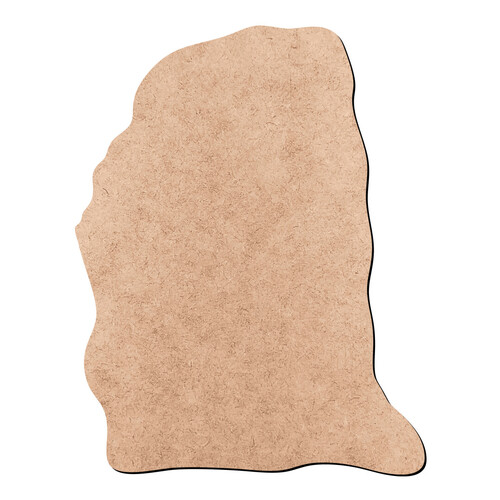 Recorte Placa Lisa Borda Irregular / MDF 3mm