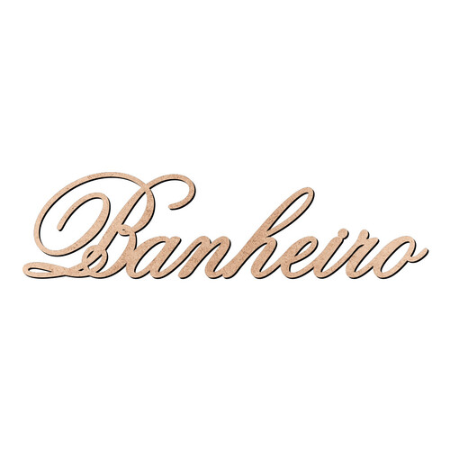 Recorte Banheiro Old Script / MDF 3mm