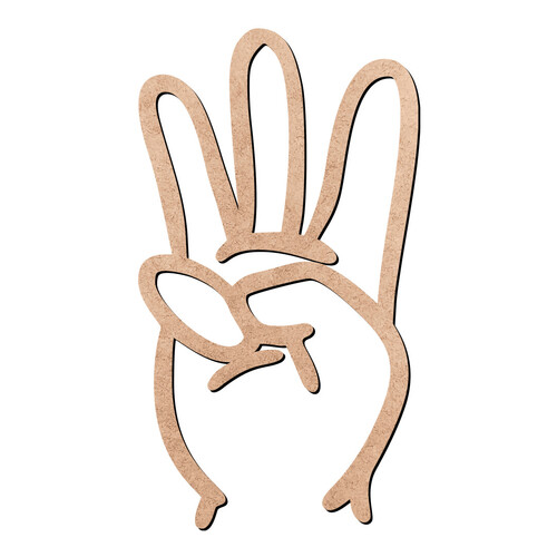 Recorte Letra W Libras / MDF 3mm