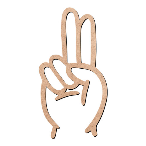 Recorte Letra U Libras / MDF 3mm