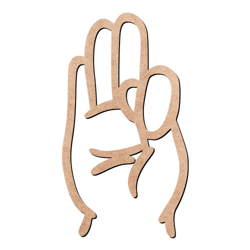 Recorte Letra T Libras / MDF 3mm