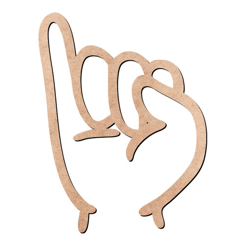Recorte Letra I Libras / MDF 3mm