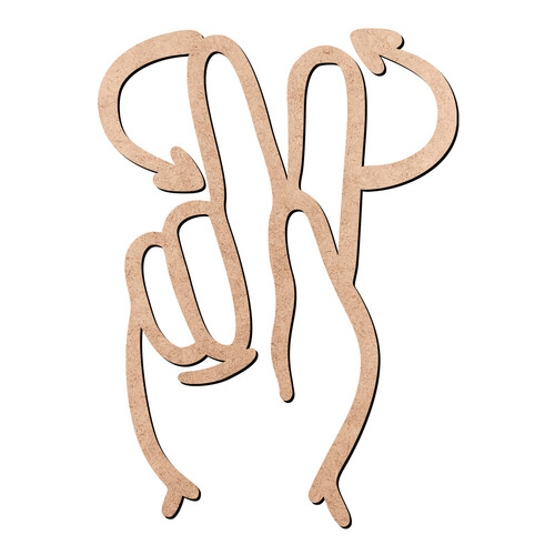 Recorte Letra H Libras / MDF 3mm