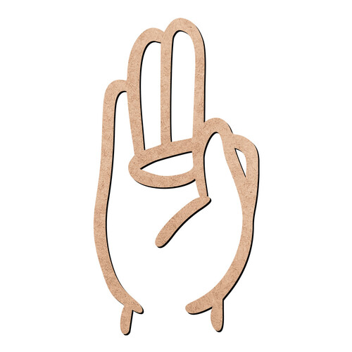 Recorte Letra F Libras / MDF 3mm