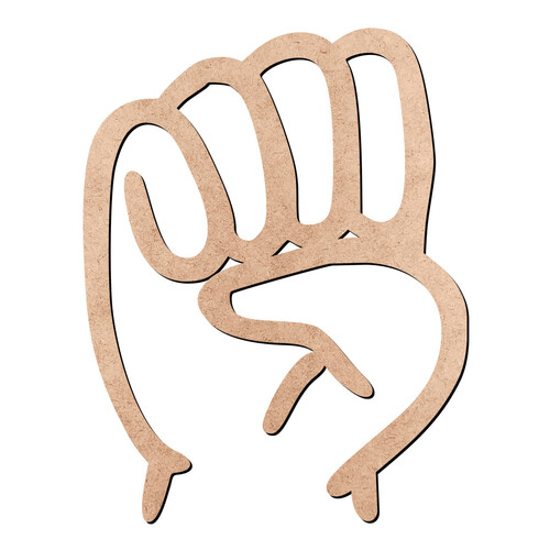 Recorte Letra E Libras / MDF 3mm