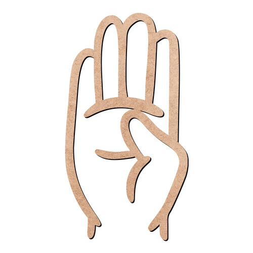 Recorte Letra B Libras / MDF 3mm