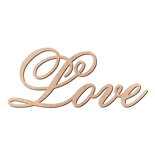 Recorte Love Old Script / MDF 3mm