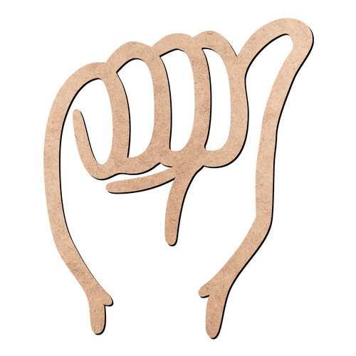 Recorte Letra A Libras / MDF 3mm
