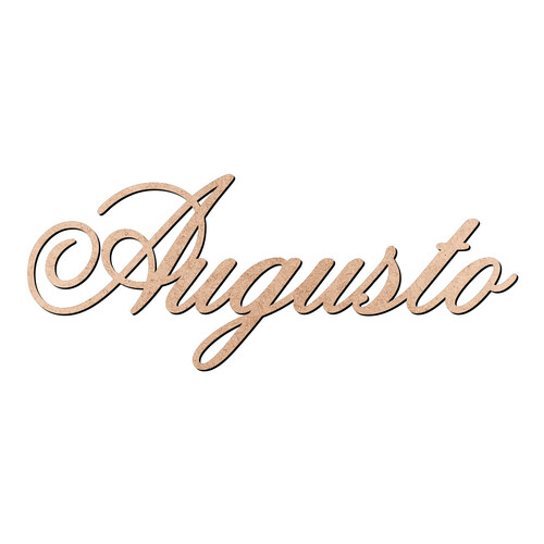 Recorte Augusto Old Script / MDF 3mm
