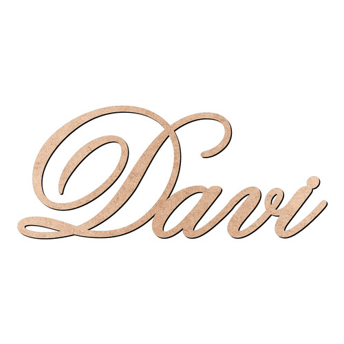 Recorte Davi Old Script / MDF 3mm