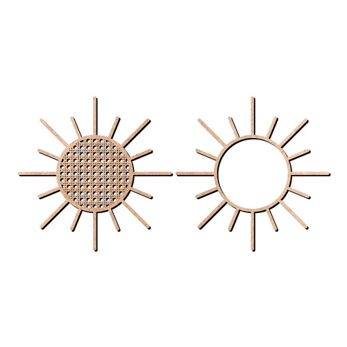 Recorte Sol Est Palha Indiana / MDF 3mm