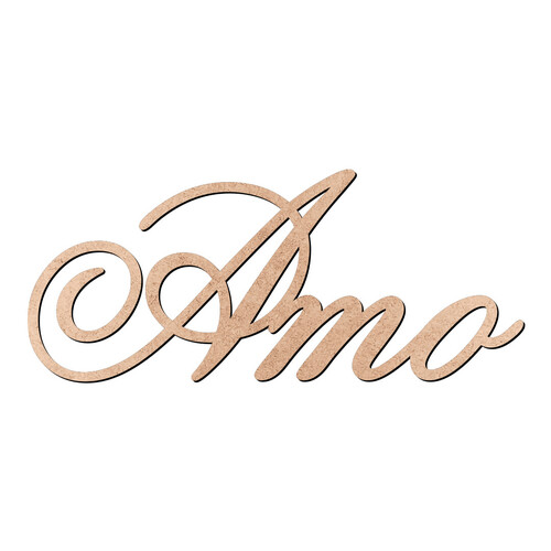 Recorte Amo Old Script / MDF 3mm