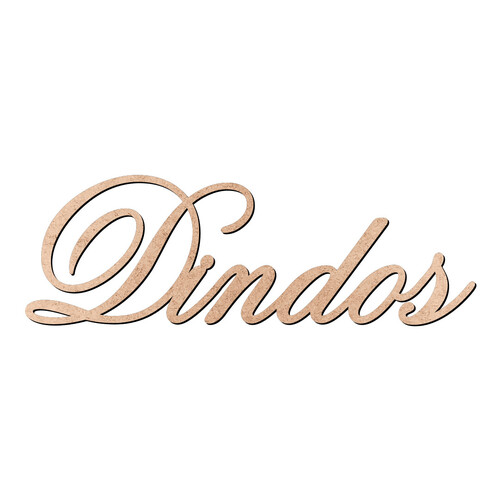 Recorte Dindos Old Script / MDF 3mm