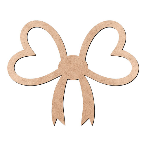 Recorte Laço Corações / MDF 3mm