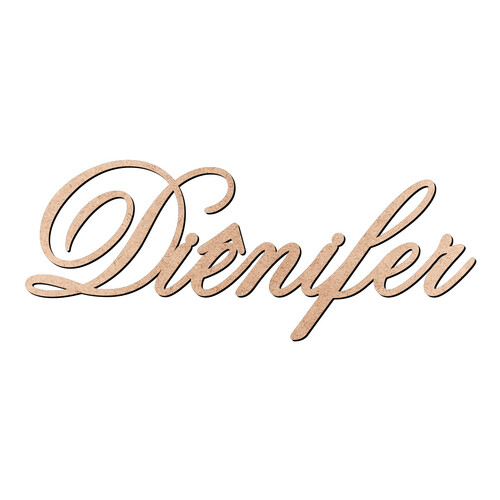 Recorte Diênifer Old Script / MDF 3mm