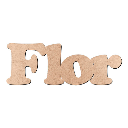 Recorte Flor Cooper Black / MDF 3mm