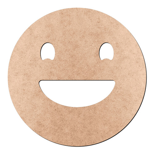 Recorte Emoticon Sorriso Boca Aberta / MDF 3mm