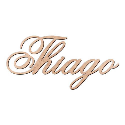 Recorte Thiago Old Script / MDF 3mm
