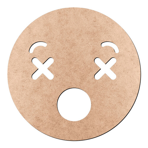 Recorte Emoticon Olhos X / MDF 3mm